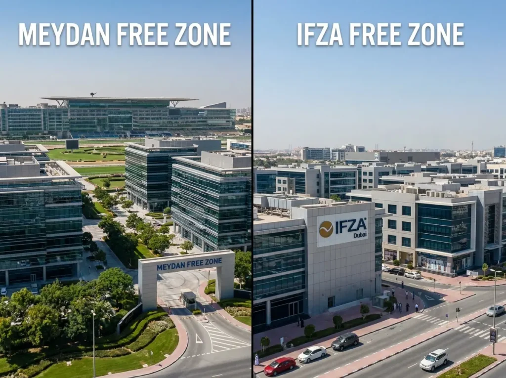Meydan Free Zone vs IFZA comparison